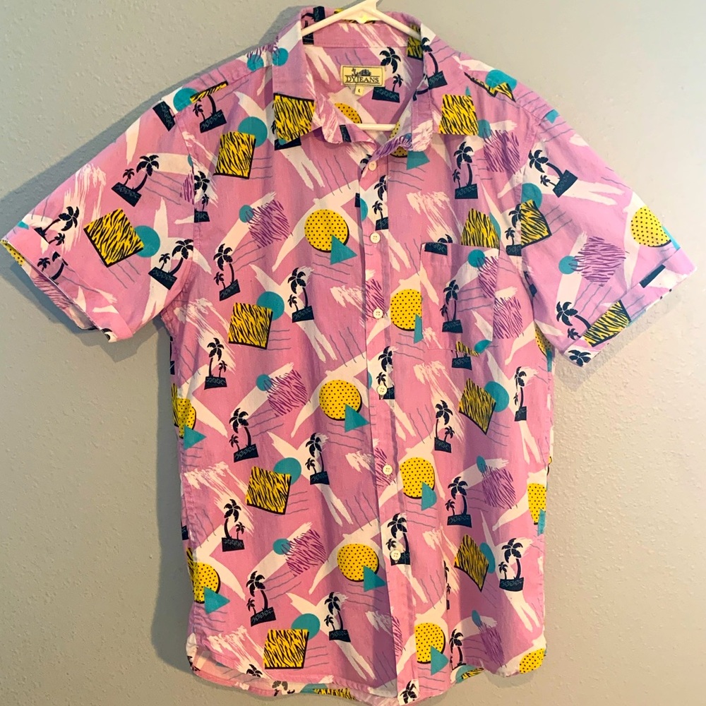 Vintage Button Front Shirt 🌴 Size Large